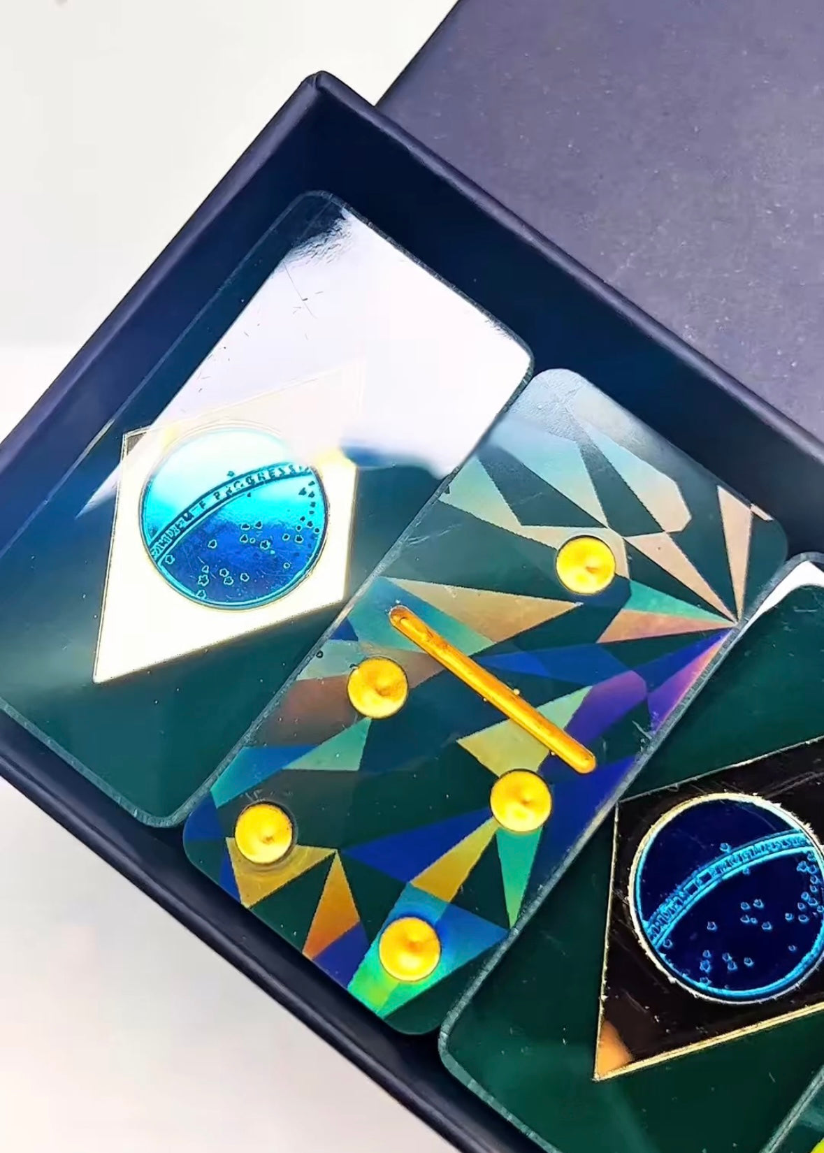 Dominó de Resina Personalizado Brasil – Edição Holográfica