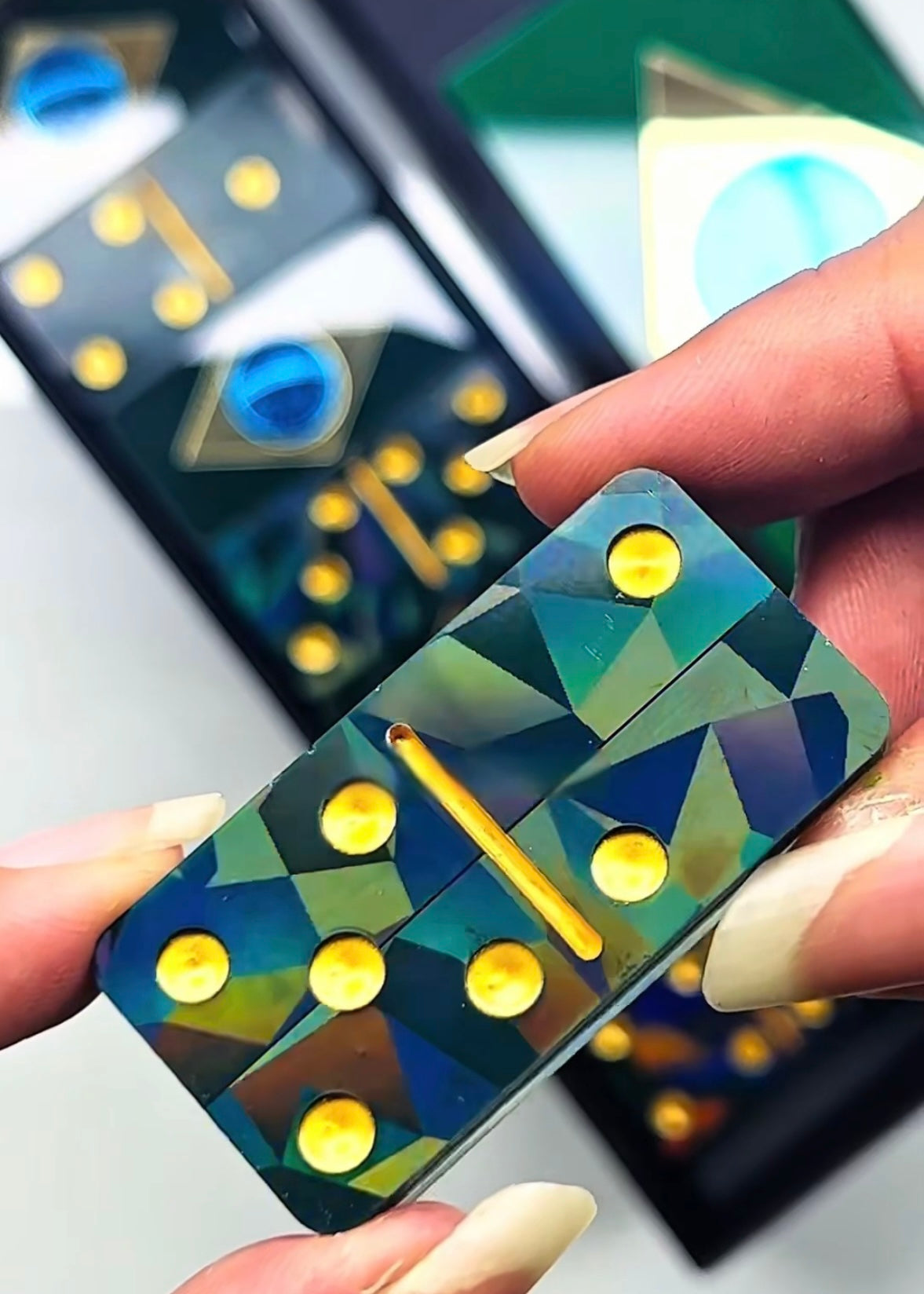 Dominó de Resina Personalizado Brasil – Edição Holográfica